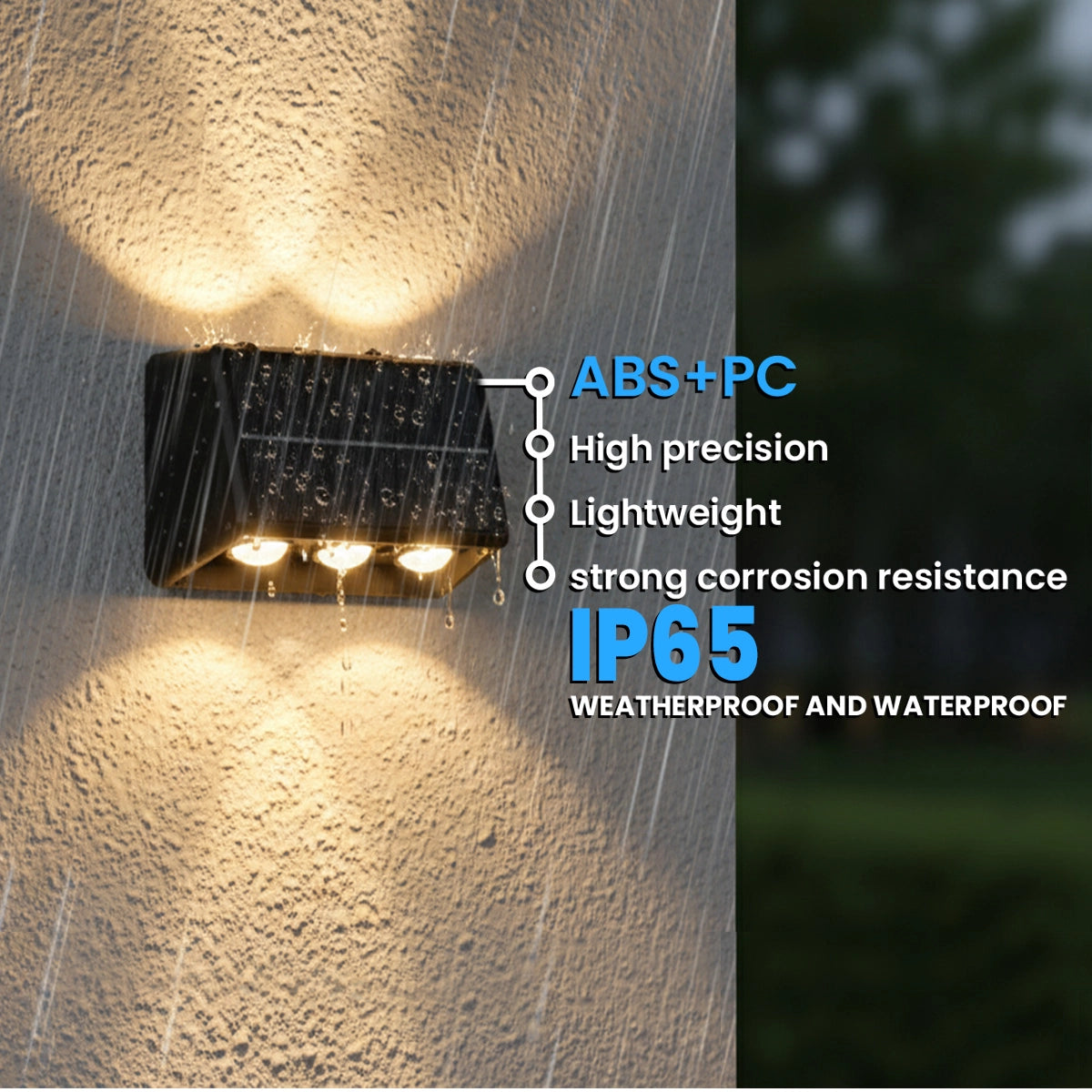 waterproof solar wall light