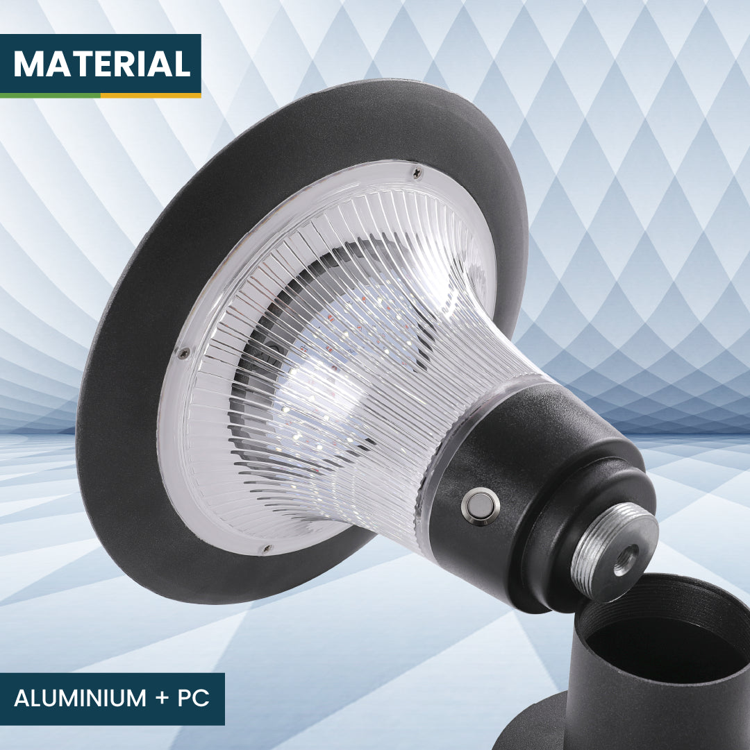 solar aluminum pillar light
