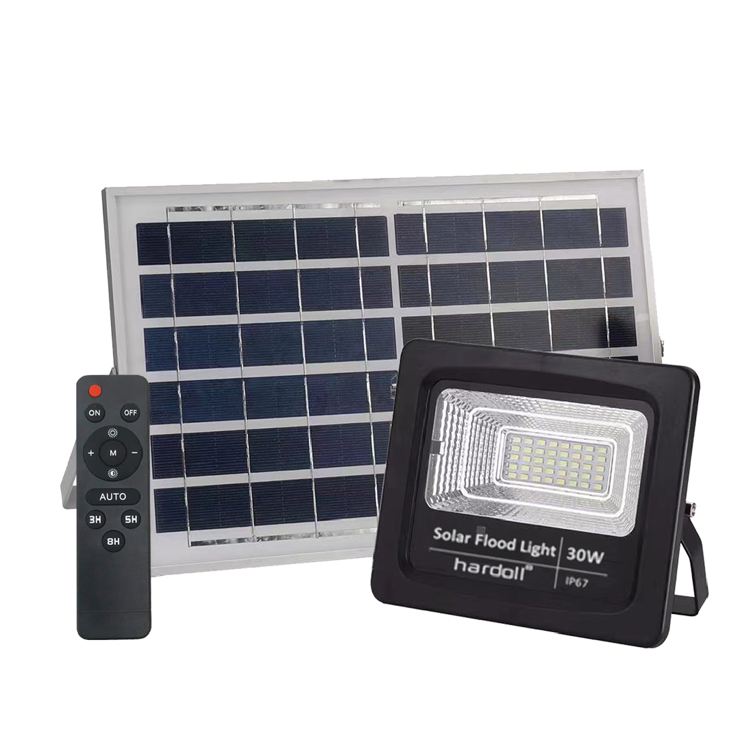 solar flood light with remote