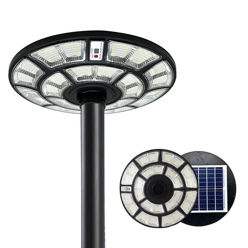 Hardoll 500W Solar UFO Light for Home Garden LED Lamp Waterproof Outdoor Lantern Lamp(Cool White)(Pole not Included) (Refurbished) - Hardoll