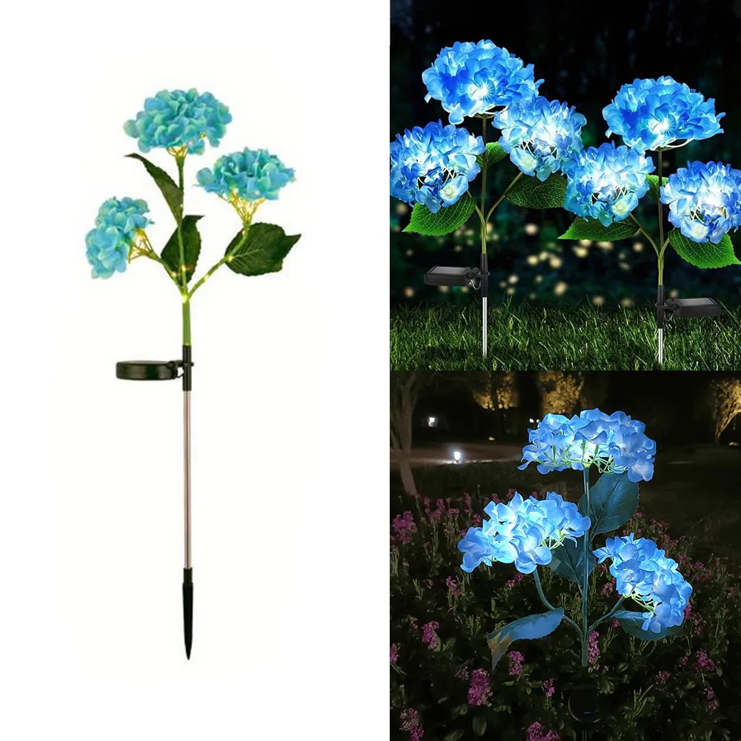 flower shaped rgb solar light