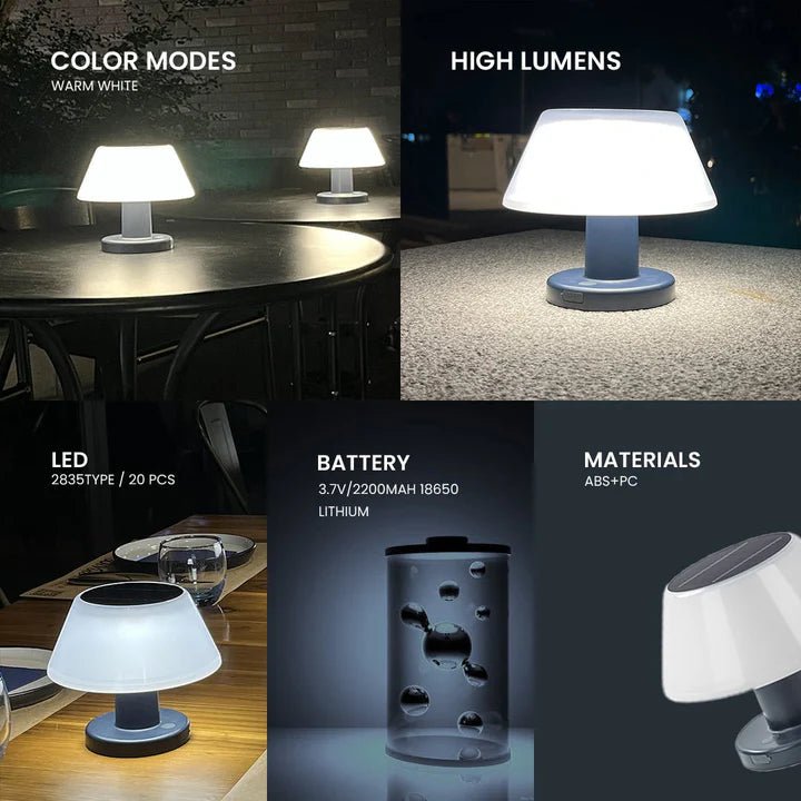 solar table led lights