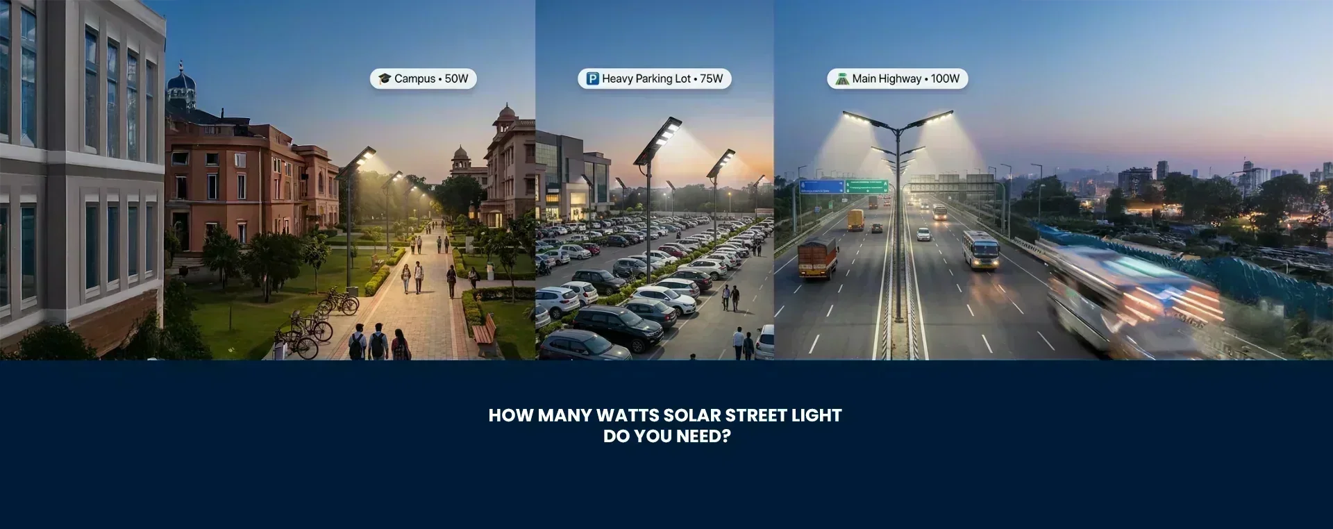 How Many Watts Solar Street Light Do You Need? (Size Guide)