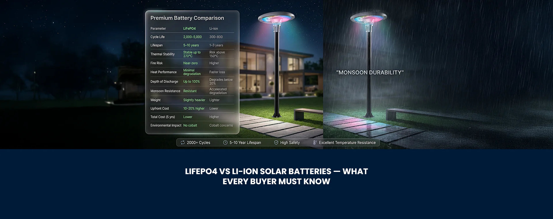 LiFePO4 vs Li-ion Solar Batteries 