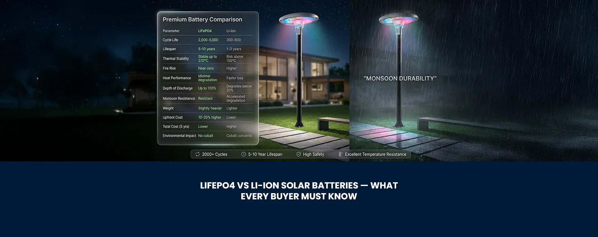 LiFePO4 vs Li-ion Solar Batteries 