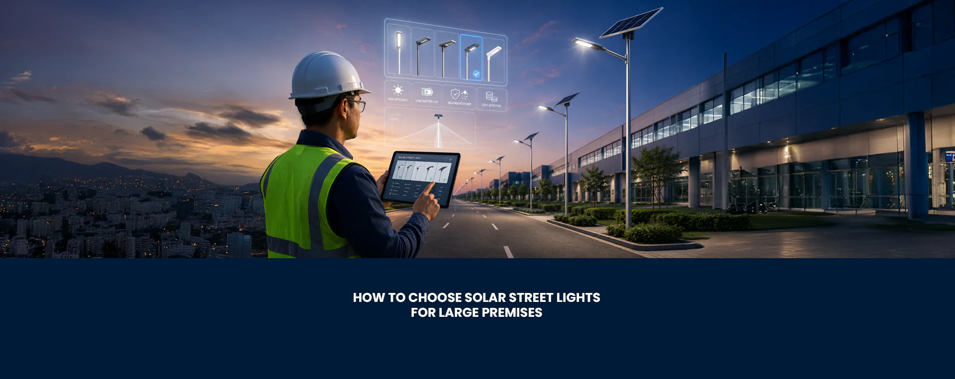 solar street lights for large premises