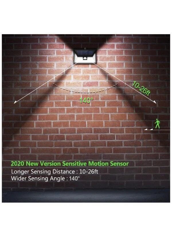 Hardoll Automatic Motion Sensor 24 LED Solar Outdoor Lights for Home Exterior Walls Garden Deck - Hardoll