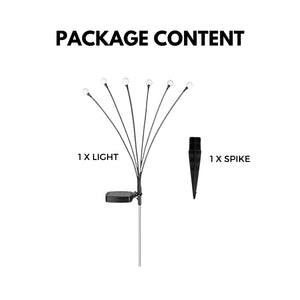 Hardoll Solar Lights Outdoor 6 LED Crystal Lamp for Home Garden Waterproof Decoration (Warm White-Pack of 1)