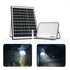 Solar panel and flood light with usage scenarios on a white background