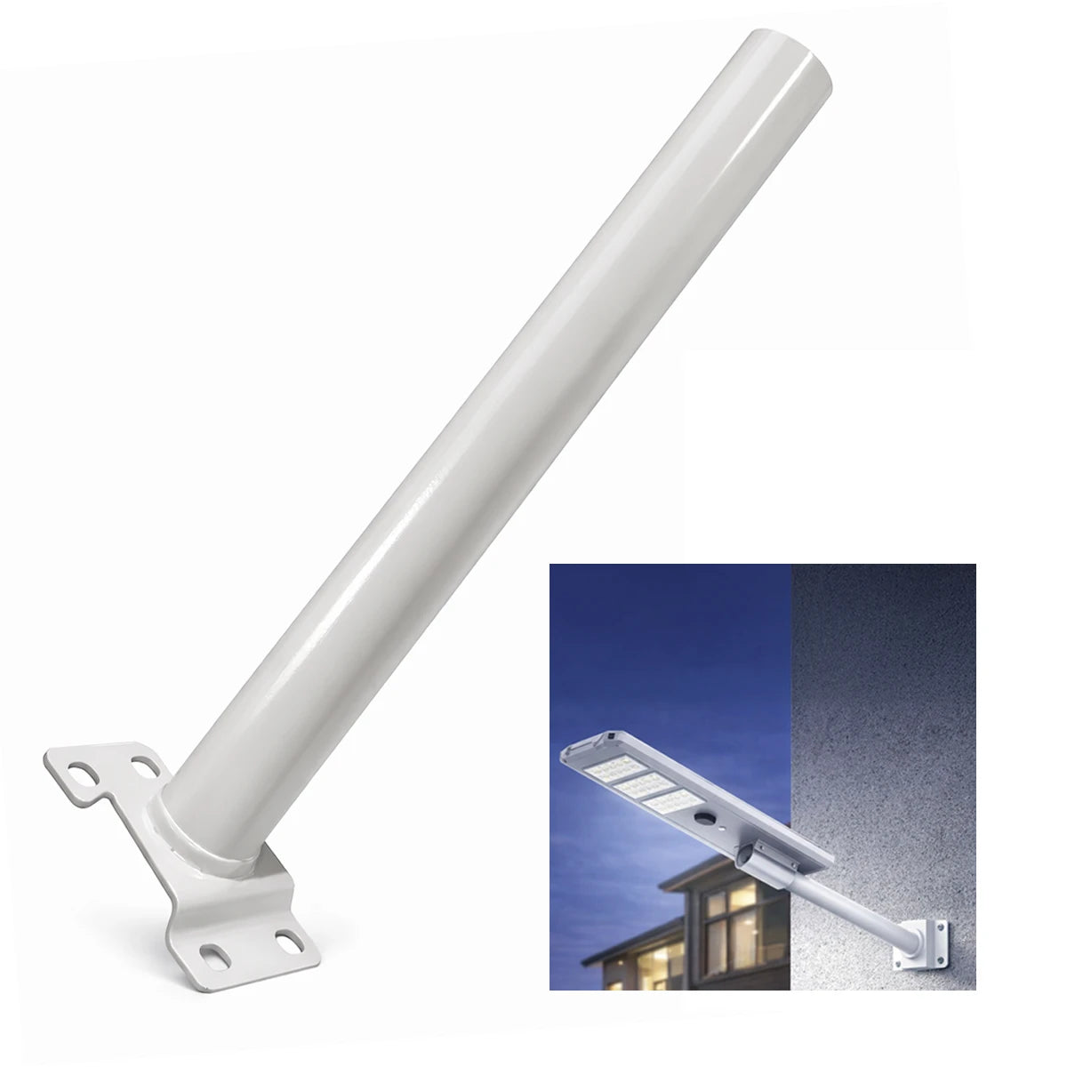 White metal bracket with additional inset images on a white background