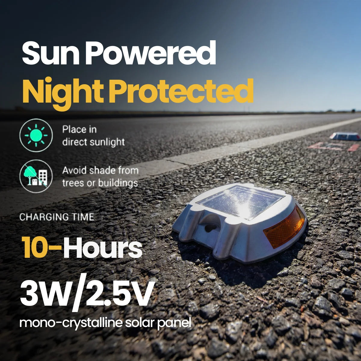 Hardoll Solar Dock & Step Light – 6 LED, Yellow Flashing, Waterproof | Solar Light for Home, Driveway & Garden India