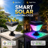 Hardoll 33 LED Solar Pillar & Gate Post Light – Waterproof | Solar Light for Home & Garden India Warm White+RGB