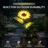 Hardoll 9 LED Solar Sunflower Garden Light Outdoor – Waterproof | Solar Light for Home India Warm White