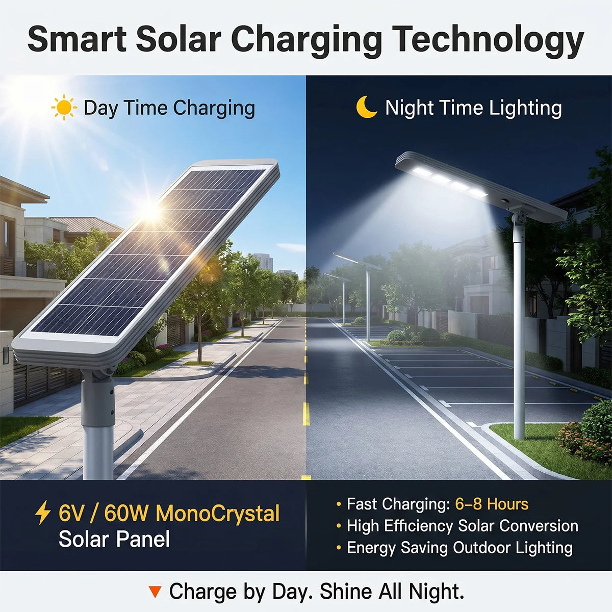 Hardoll 250W All-in-One Solar Street Light – Aluminium Body, Waterproof LED | Solar Light for Home & Garden India