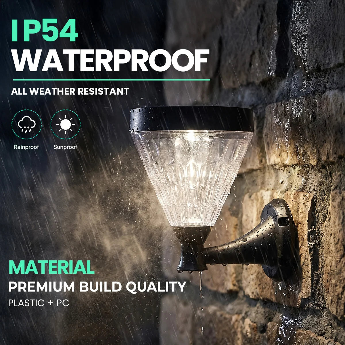 Hardoll Solar Decorative Wall Light – Outdoor Waterproof | Solar Light for Home & Garden Decoration India Warm & Cool White