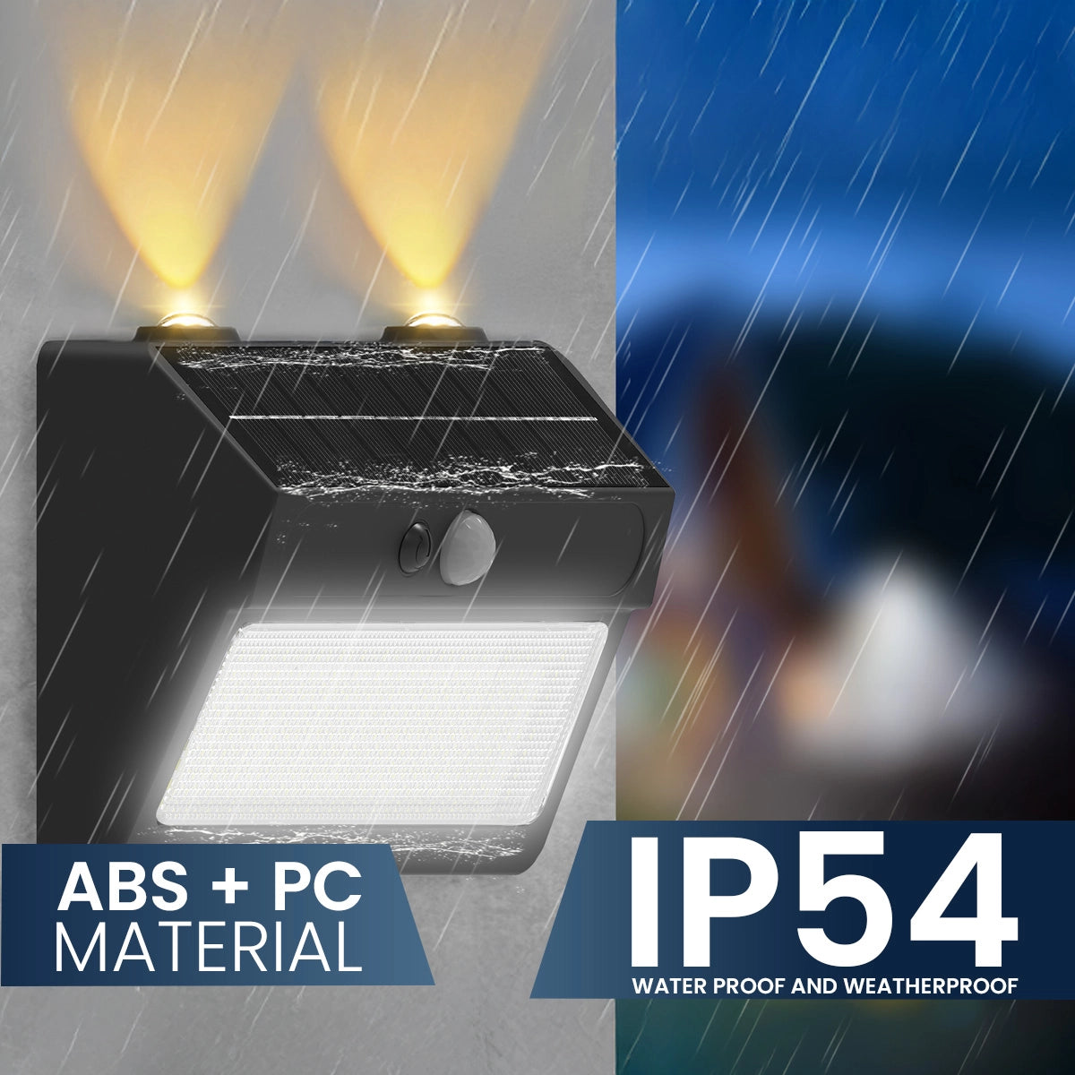 solar waterproof wall light