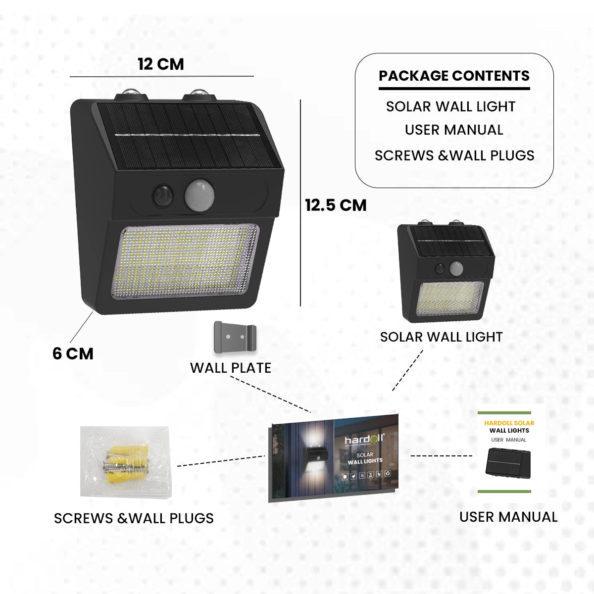 solar motion sensor wall light