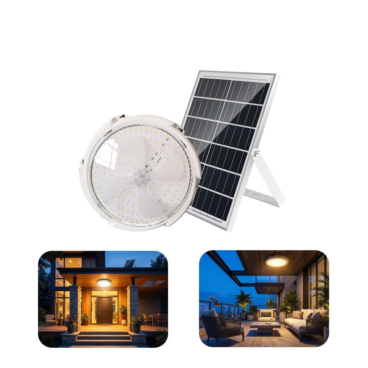 Hardoll 300W Solar Ceiling Light – Outdoor & Indoor LED Waterproof | Solar Light for Home & Garden India
