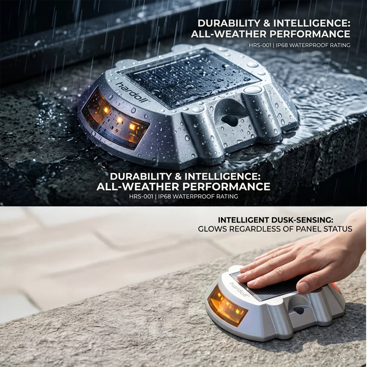 Hardoll Solar Dock & Step Light – 6 LED, Yellow Flashing, Waterproof | Solar Light for Home, Driveway & Garden India