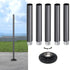 Hardoll Adjustable 4–14 Ft Aluminium Pole & Base Only – Solar Light Not Included | For CCTV, Wi-Fi, Sign Boards & Outdoor Use