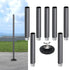 Hardoll Adjustable 4–14 Ft Aluminium Pole & Base Only – Solar Light Not Included | For CCTV, Wi-Fi, Sign Boards & Outdoor Use