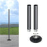 Hardoll Adjustable 4–14 Ft Aluminium Pole & Base Only – Solar Light Not Included | For CCTV, Wi-Fi, Sign Boards & Outdoor Use