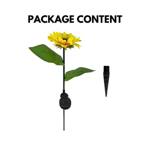 Hardoll Solar Lights Outdoor 20 LED Sunflower Lamp for Home Garden Waterproof Decoration (Warm White- Pack of 1)