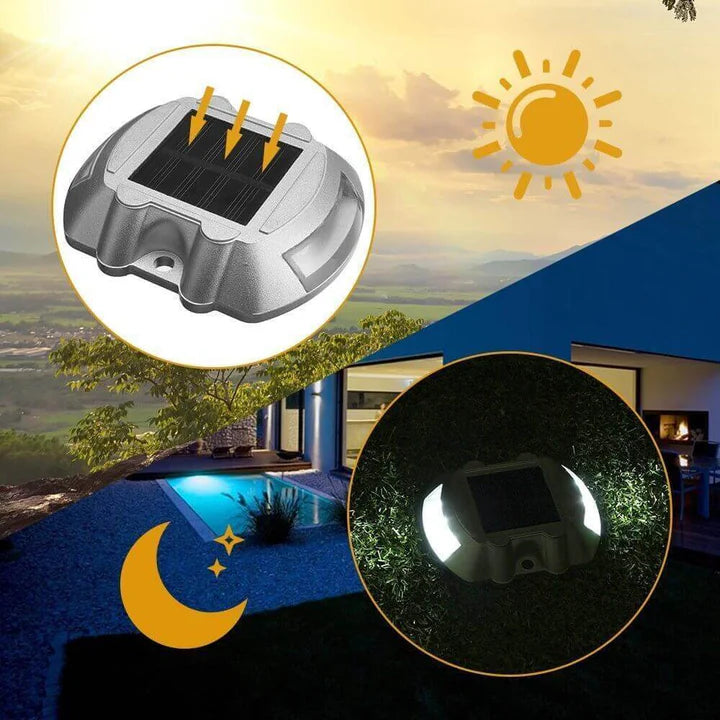 Hardoll Solar Light For Home Garden LED Road Stud Waterproof Outdoor Lamp(White)(Refurbished)