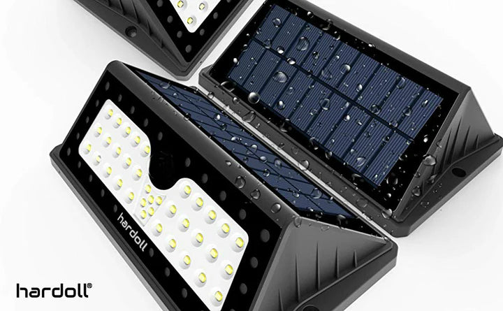 Hardoll Solar Lights for Garden 62 LED Outdoor Motion Sensor for Home Waterproof with Cool & Warm White (Refurbished)