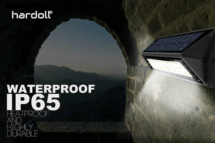 Hardoll Solar Lights for Garden 62 LED Outdoor Motion Sensor for Home Waterproof with Cool & Warm White (Refurbished)