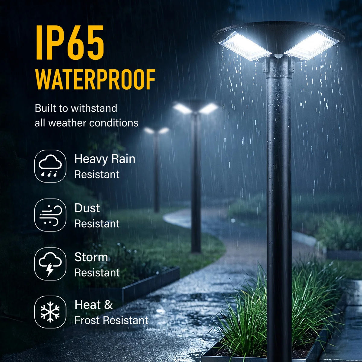 Hardoll 300W Solar UFO Garden Light – Waterproof LED | Solar Light for Home & Garden Outdoor India (Cool White)