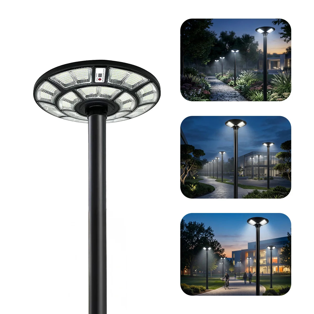 Hardoll 500W Solar UFO Light – Waterproof LED | Solar Light for Home & Garden Outdoor India (Cool White, Pole not Included)