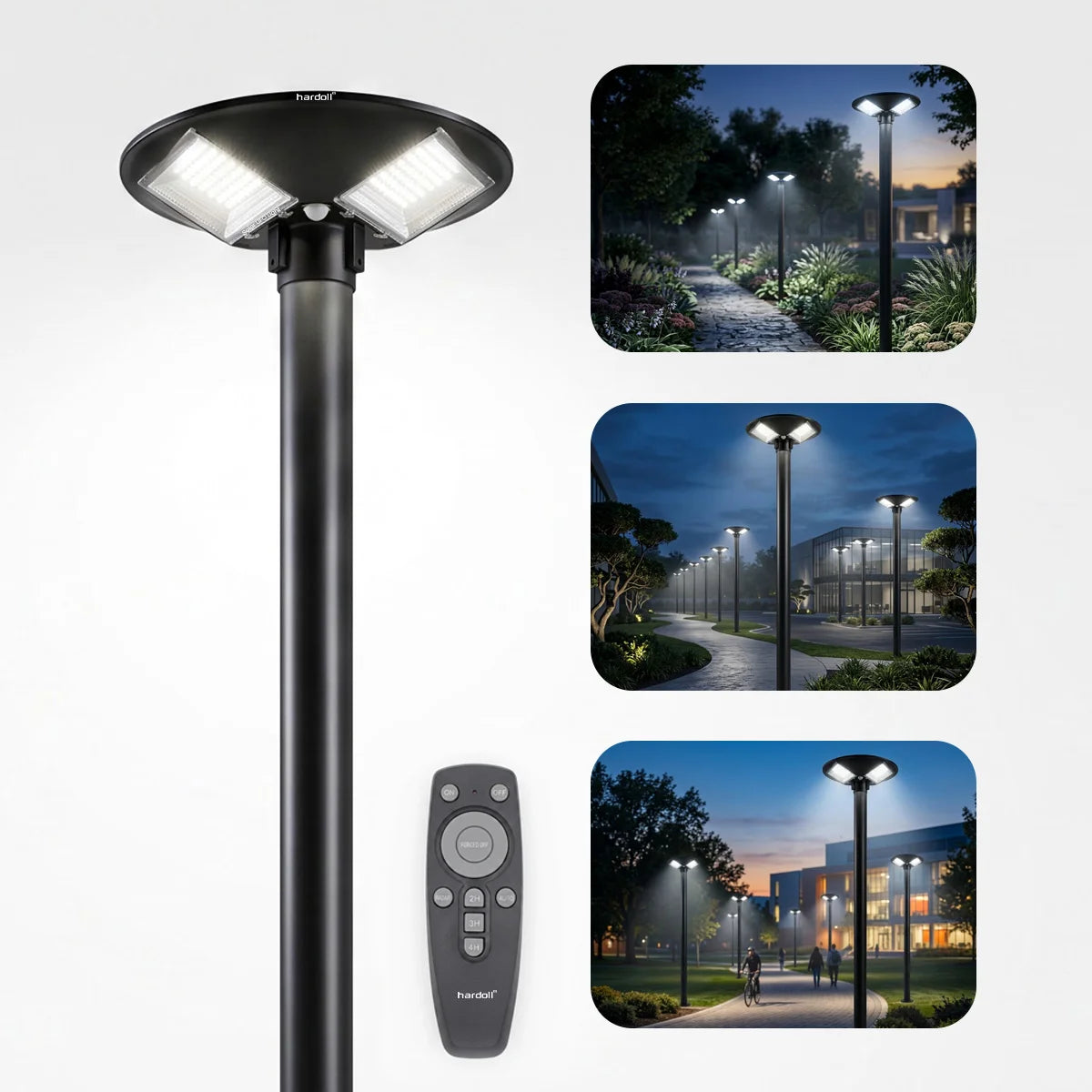 Hardoll 300W Solar UFO Garden Light – Waterproof LED | Solar Light for Home & Garden Outdoor India (Cool White)