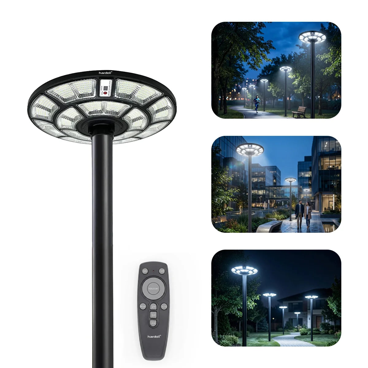 Hardoll 500W Solar UFO Light – Waterproof LED | Solar Light for Home & Garden Outdoor India (Cool White, Pole not Included)