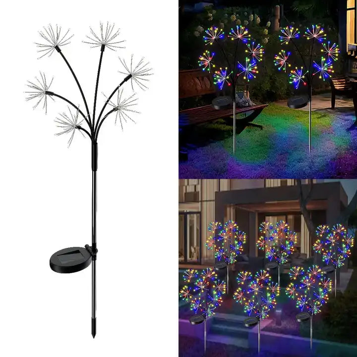 Hardoll Solar Power lights for outside Decorative Light Fireworks Multicolor Waterproof for Outdoor Garden Pathway