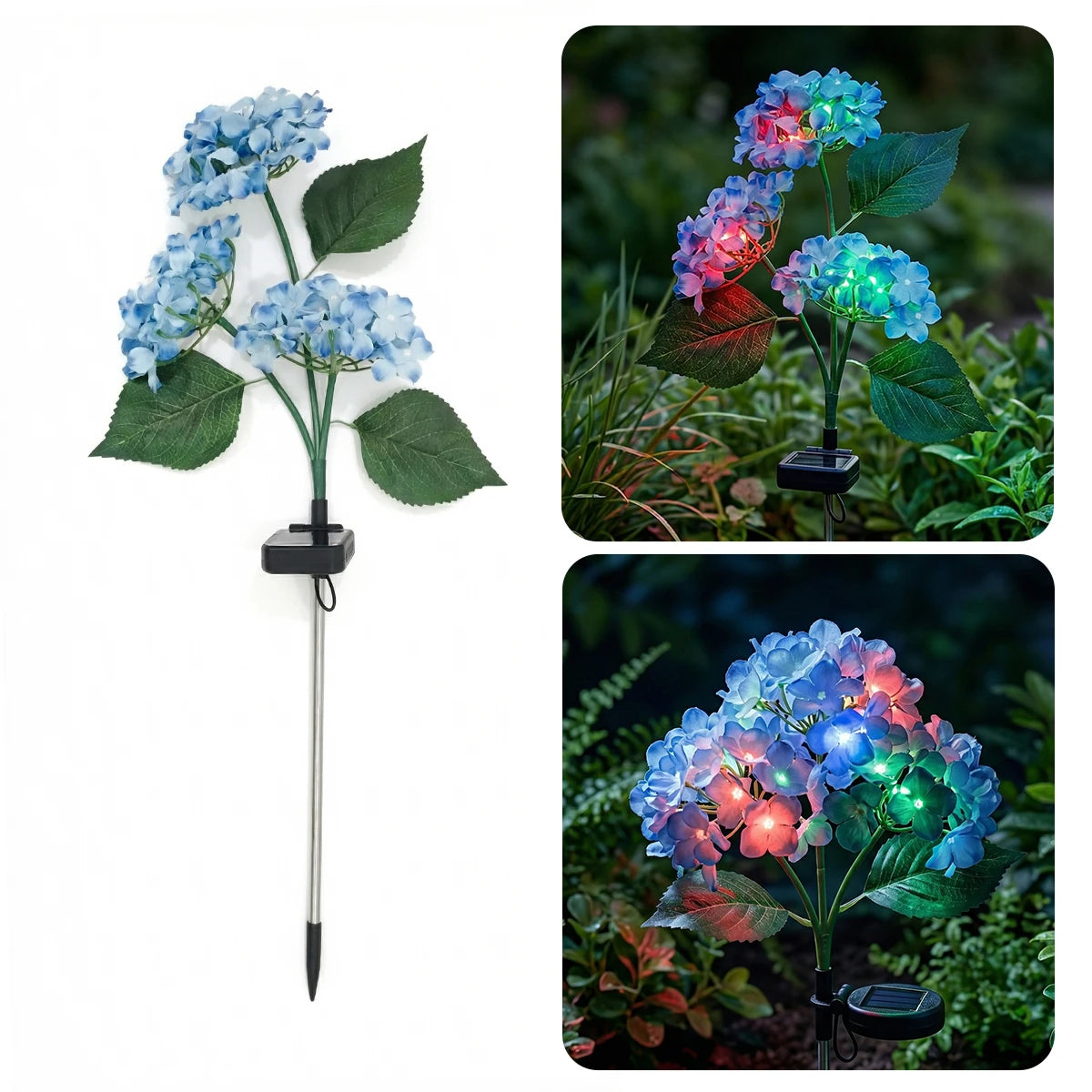 Hardoll Solar Hydrangea Flower Decorative Light – RGB, Waterproof | Solar Light for Home & Garden Outdoor India Blue