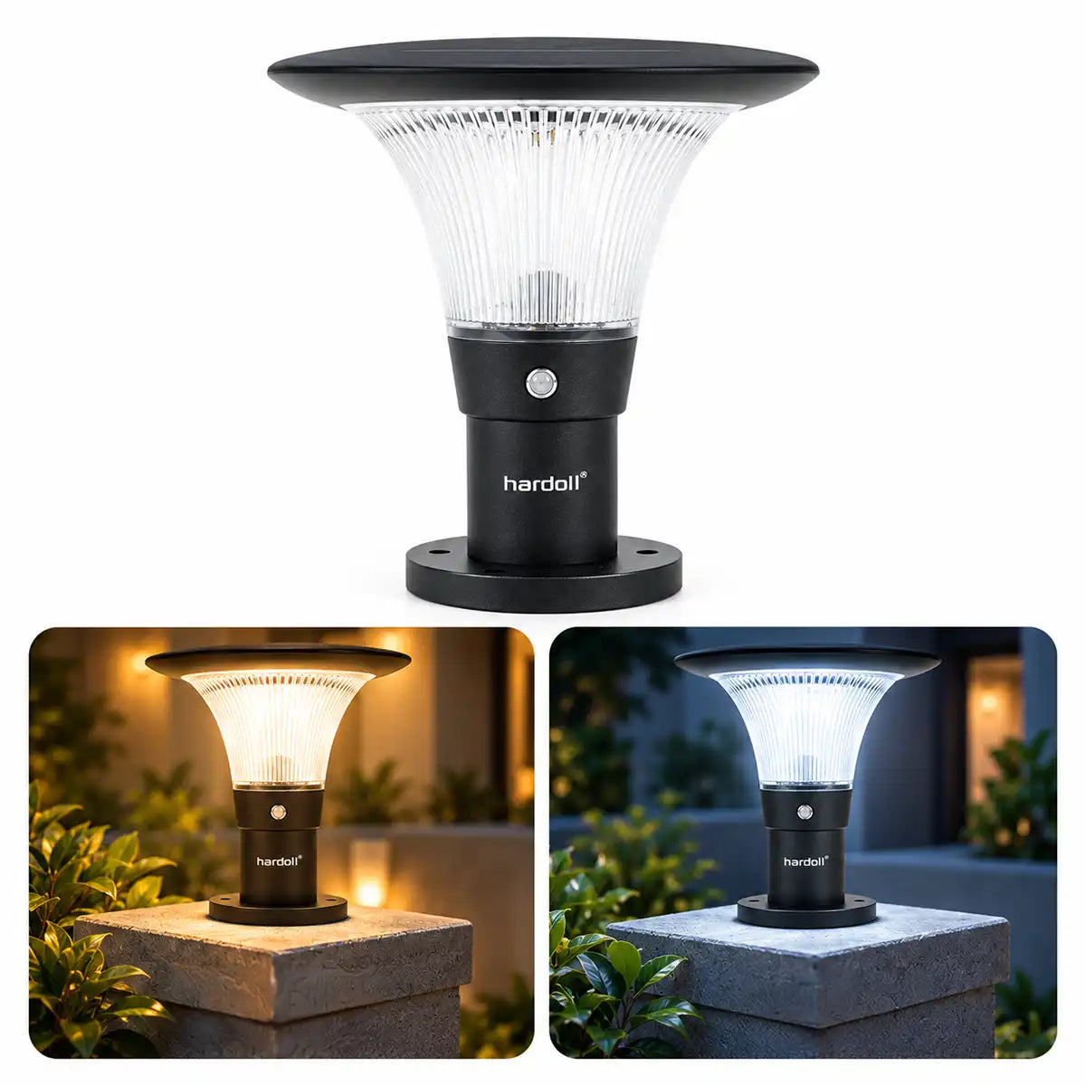 Hardoll 30 LED Solar Pillar Light – Aluminium+PC, Waterproof | Solar Light for Home, Garden, Gate & Pathway India