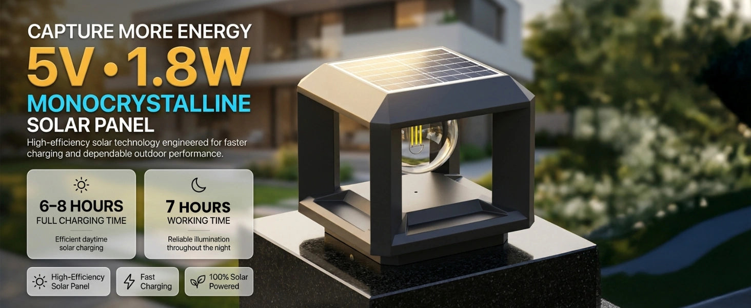 refurbished solar pillar light