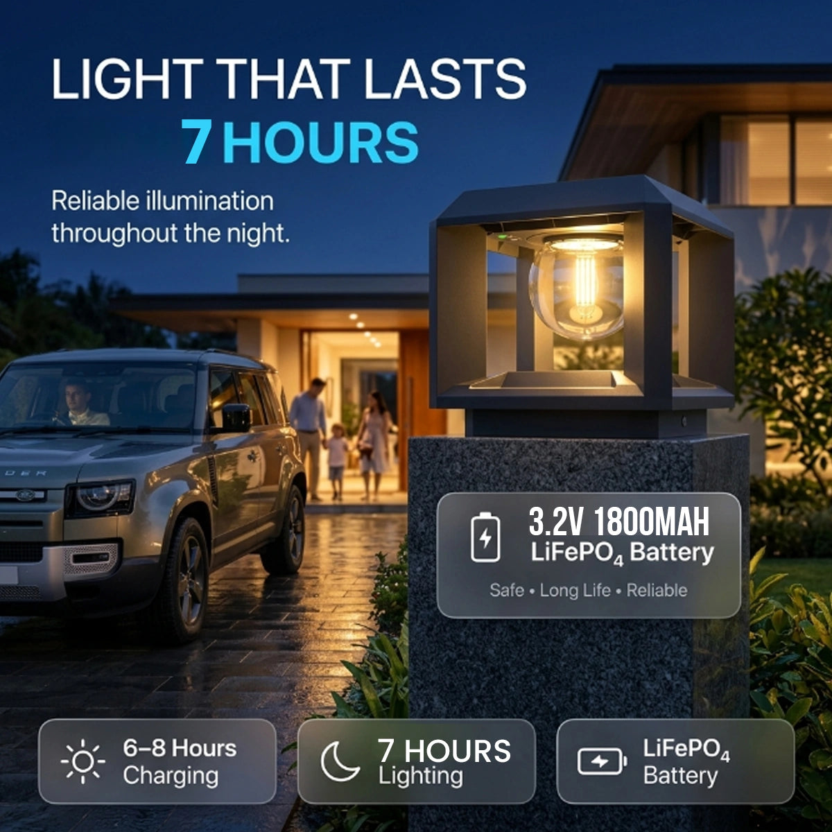 Solar gate light refurbished 