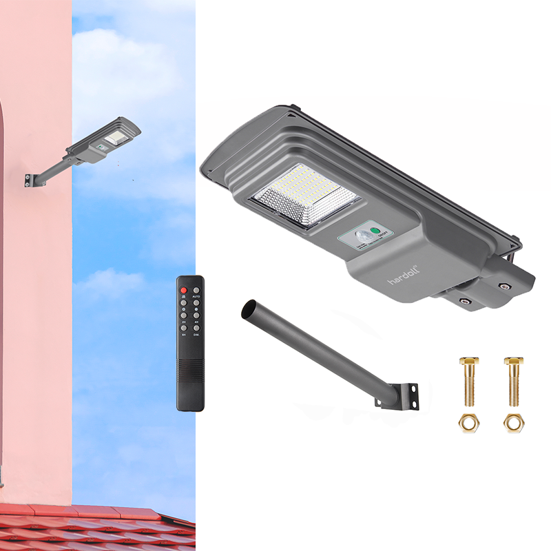 Hardoll 30W Solar Street Light LED Outdoor Waterproof Lamp for Home Garden (Cool White-Pack of 1)