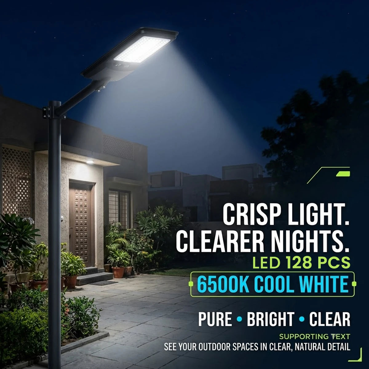 Hardoll 250W Solar Street Light – Motion Sensor & Remote, IP65 Waterproof | Solar Light for Home, Garden, Yard & Gate India