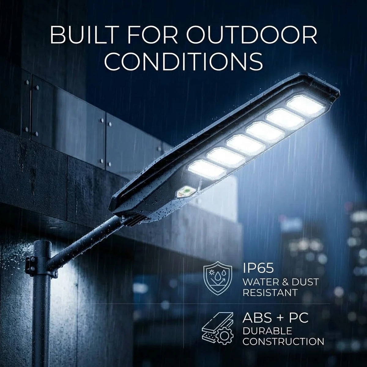 Hardoll 600W All-in-One Solar Street Light – ABS, Energy-Saving Waterproof LED | Best Solar Light for Home & Garden India