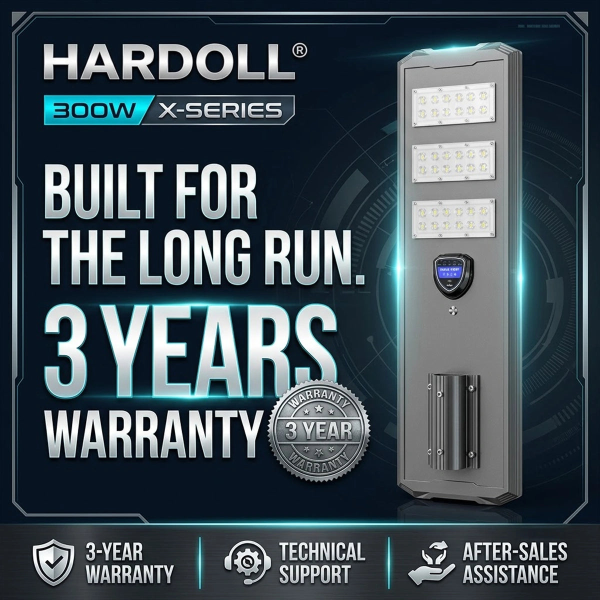 3 year warranty for solar street light