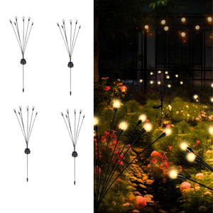 Hardoll Solar Lights Outdoor 6 LED Crystal Lamp for Home Garden Waterproof Decoration (Warm White-Pack of 1)