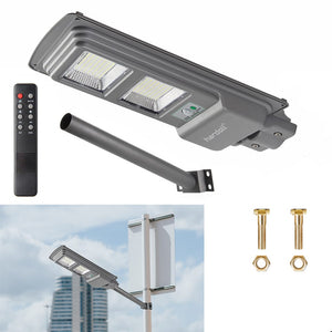 Hardoll 60W Solar Street Light LED Outdoor Waterproof Lamp for Home Garden (Cool White-Pack of 1)