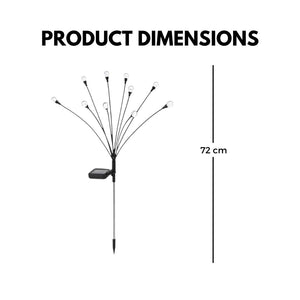 Hardoll Solar Lights Outdoor 6 LED Crystal Lamp for Home Garden Waterproof Decoration (Warm White-Pack of 1)
