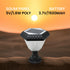 Hardoll Solar Lights for Home Outdoor Garden 33 LED Waterproof Pillar Wall Gate Post lamp (Hexagon shaped- Warm white RGB)