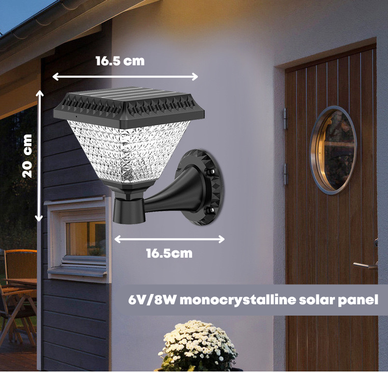 Hardoll 10W Solar Lights for Home Outdoor Garden 33 LED Waterproof Wall Lamp (Wall)