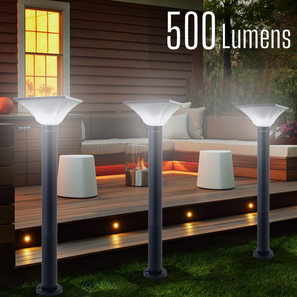 exterior solar pillar lights