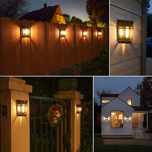 Hardoll Solar 1 LED Light Decorative Waterproof Wall Lamp for Home Garden Outdoor Decoration